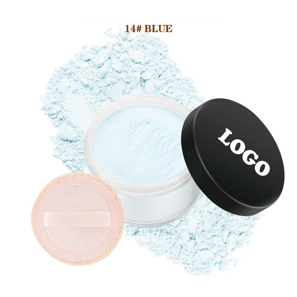 14-Shade Loose Setting Powder With Puff Waterproof Oil-Control Long-Lasting