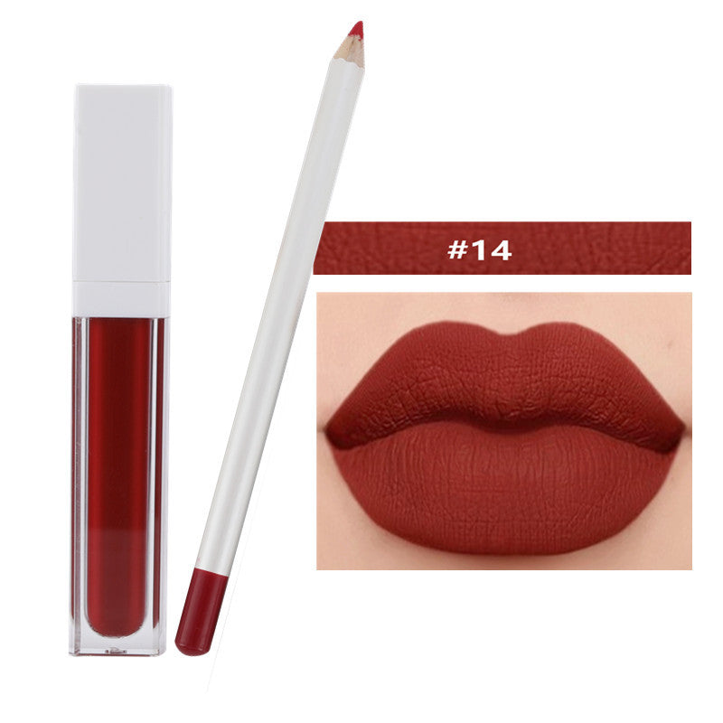 21 Color Liquid Lipstick & Lip Liner Set Matte Waterproof Long Lasting Vegan