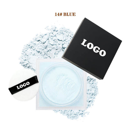 14-Shade Loose Setting Powder With Puff Oil-Control Long-Lasting Waterproof