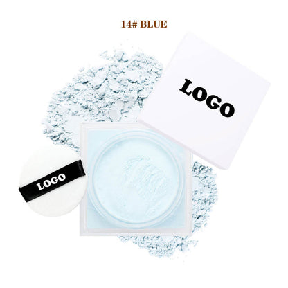 14-Shade Loose Setting Powder With Puff Oil-Control Waterproof Long-Lasting