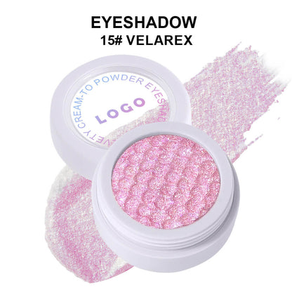 20-Color Single Eyeshadow Fine Shimmer Duochrome Glitter Pearlescent Vegan