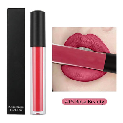 30-color Brown Matte Liquid Lipstick Nude Velvet Mist Lip Cream Cruelty-free
