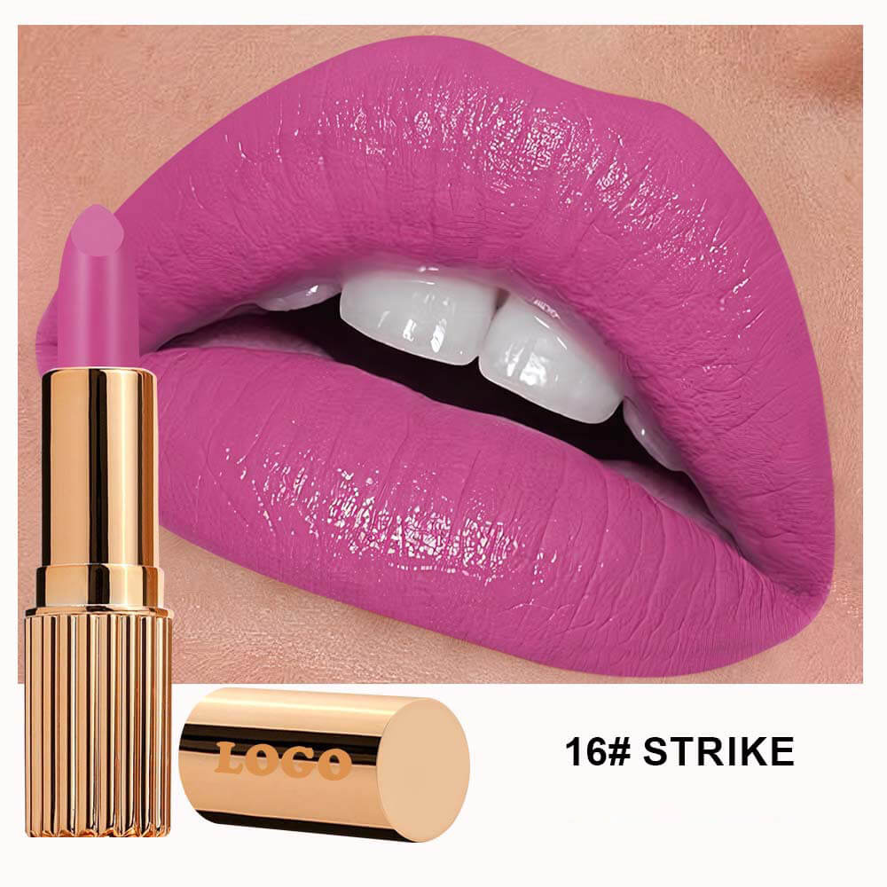 24 Color Matte Lipstick High Pigmented Long Lasting Waterproof Gold Tube