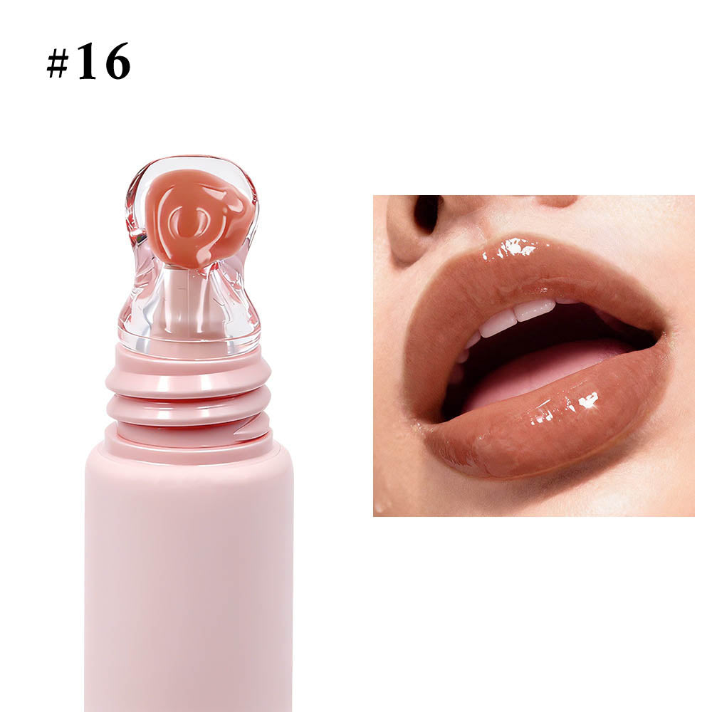 24 Color Peptide Lip Gloss Moisturizing Hydrating Lip Cream Squeeze Tube