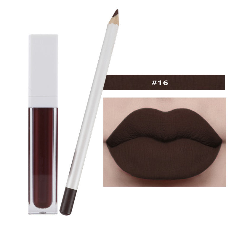 21 Color Liquid Lipstick & Lip Liner Set Matte Waterproof Long Lasting Vegan