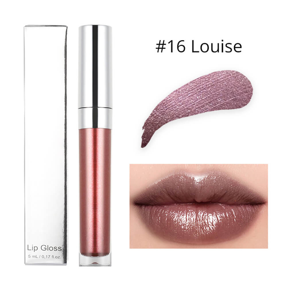 20 Color High Shine Lip Gloss Nude Lip Glaze High Pigmented Plumping Vegan