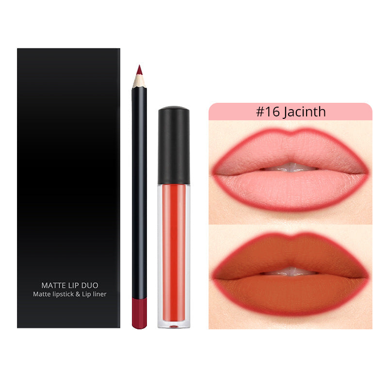 30 Color Liquid Lipstick Lip Liner Set Matte Lipstick Kit Long Lasting Waterproof