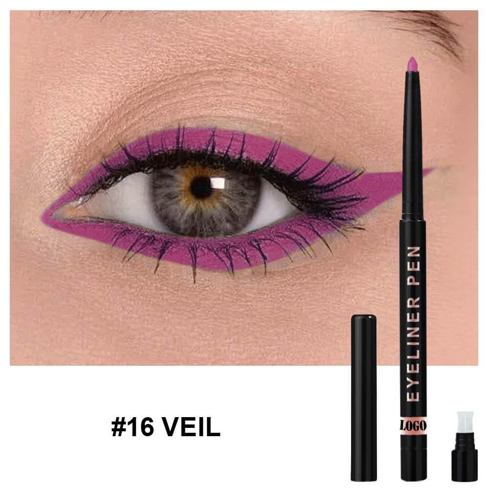 24-Color Eyeliner Gel Matte & Shimmer Waterproof High Pigmented Long-Lasting