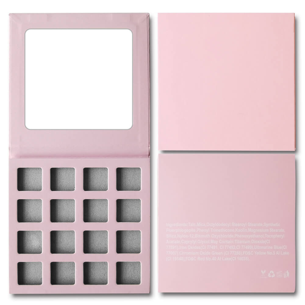 16 color DIY eyeshadow palette square color 22mm high pigmented waterproof