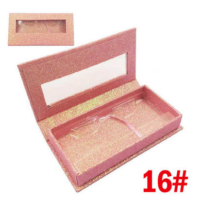 21 color eyelash box empty packaging rectangular window lid box
