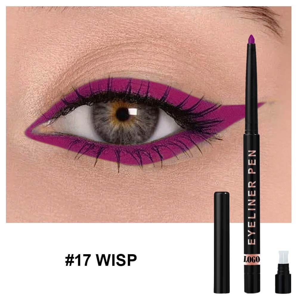 24-Color Eyeliner Gel Matte & Shimmer Waterproof High Pigmented Long-Lasting