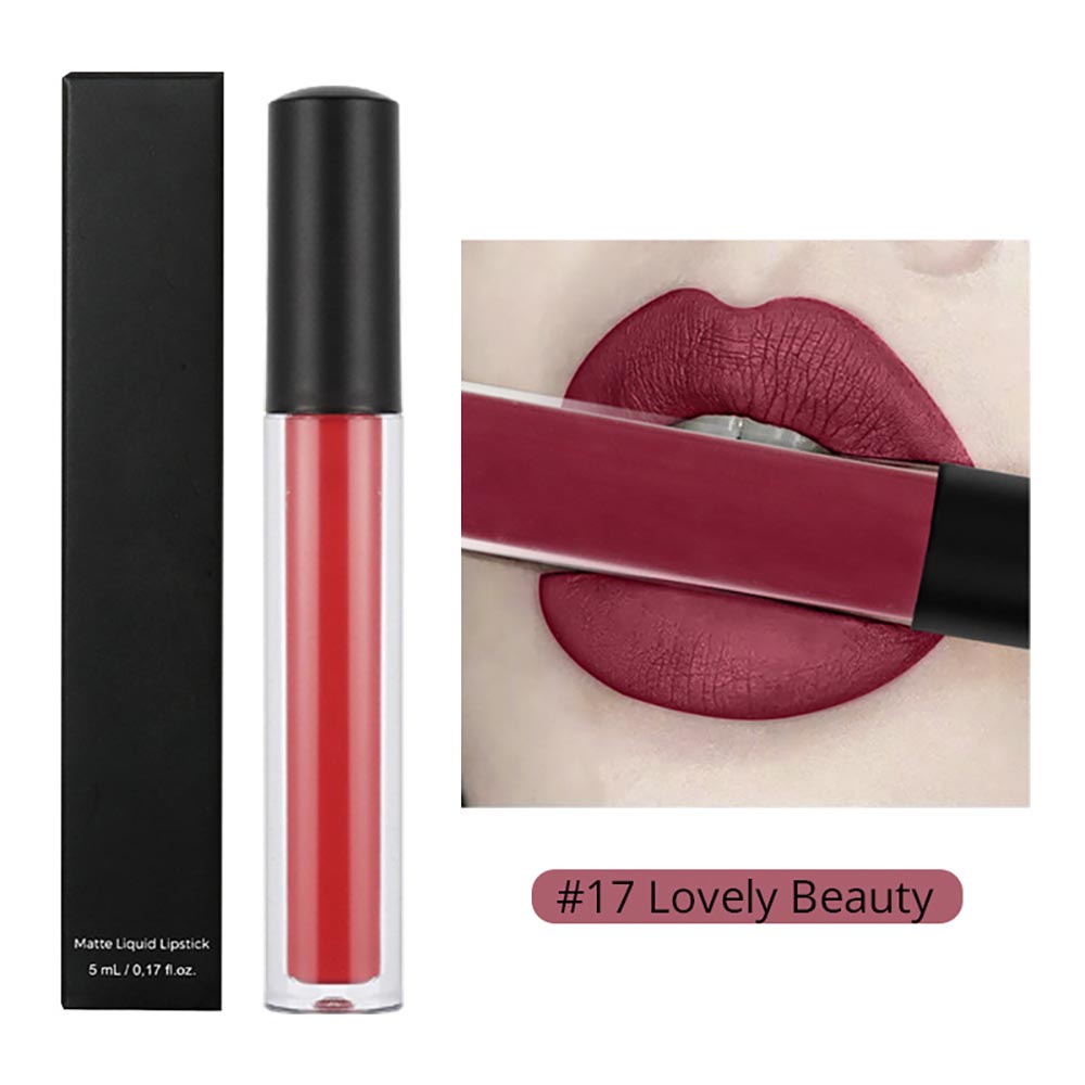 30-color Brown Matte Liquid Lipstick Nude Velvet Mist Lip Cream Cruelty-free