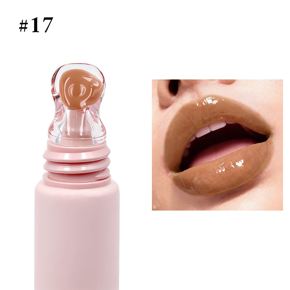 24 Color Peptide Lip Gloss Moisturizing Hydrating Lip Cream Squeeze Tube