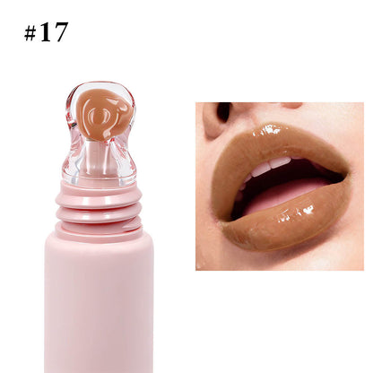 24 Color Peptide Lip Gloss Moisturizing Hydrating Lip Cream Squeeze Tube