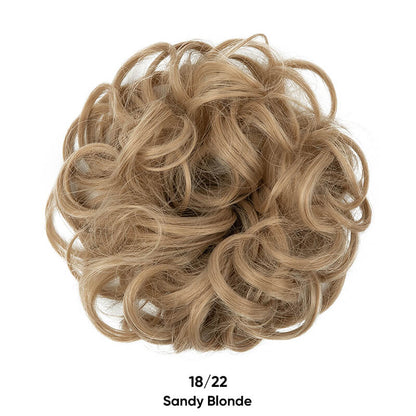 Curly hair buns wigs ball head wigs elastic hair buns flower