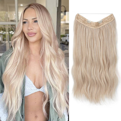 Hair extensions halo hair wig women wigs long curly hair chemical fiber