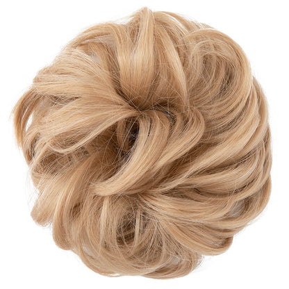 Curly hair buns wigs ball head wigs elastic hair buns flower