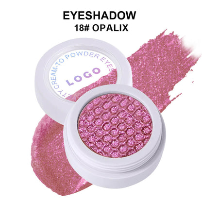 20-Color Single Eyeshadow Fine Shimmer Duochrome Glitter Pearlescent Vegan