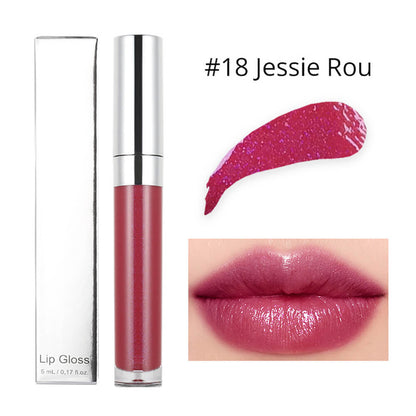 20 Color High Shine Lip Gloss Nude Lip Glaze High Pigmented Plumping Vegan