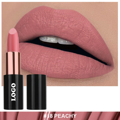 24 Color Matte Lipstick Nude No Dry Lips High Pigment Waterproof Magnetic Tube