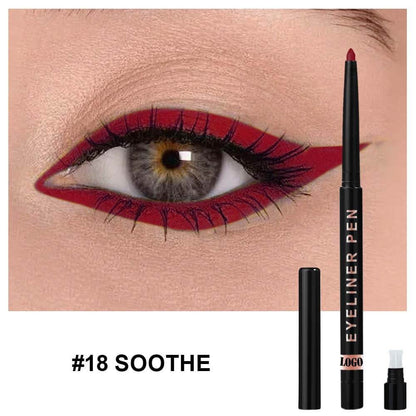 24-Color Eyeliner Gel Matte & Shimmer Waterproof High Pigmented Long-Lasting