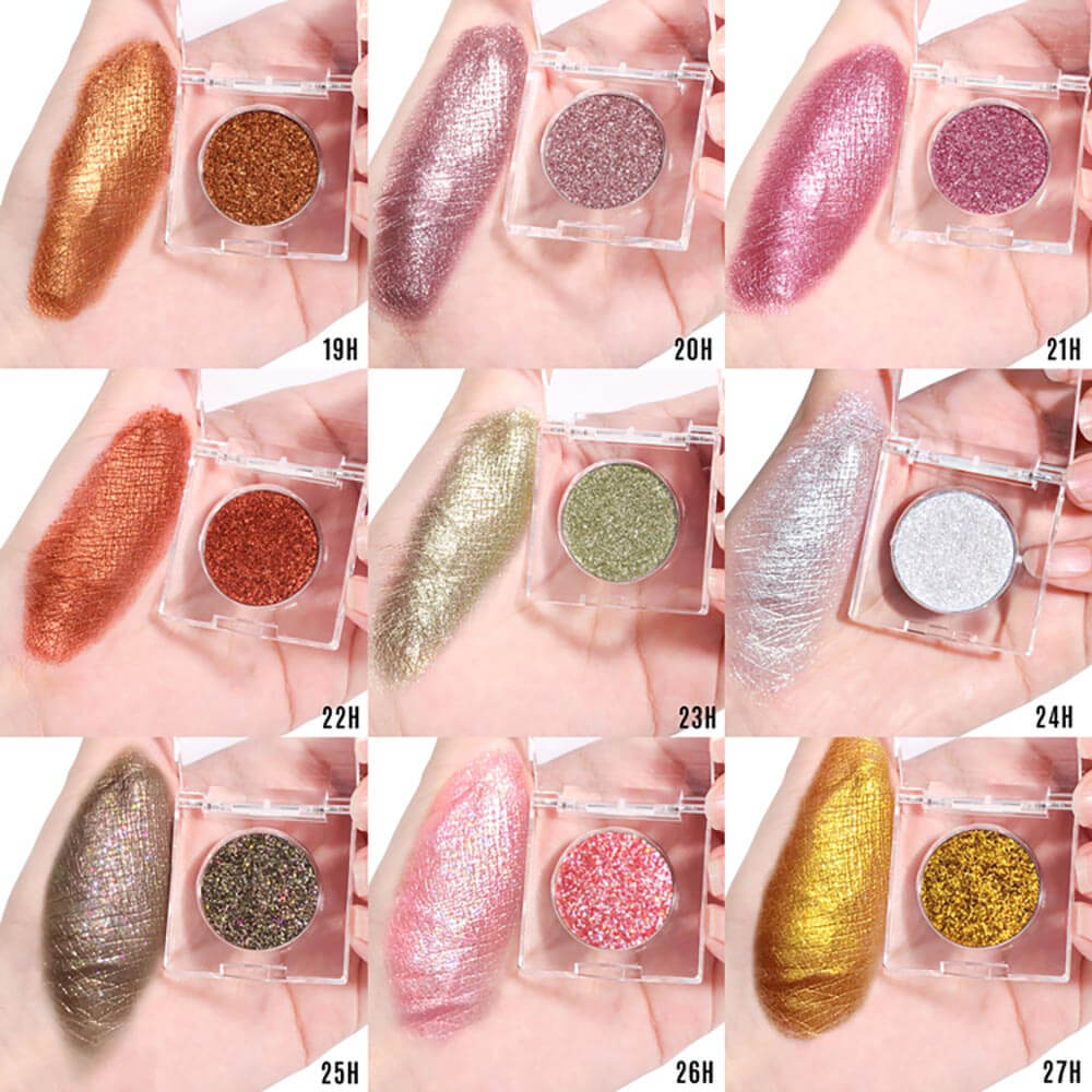 36-Color Chameleon Eyeshadow Powder Metallic Highlighter Vegan 26mm