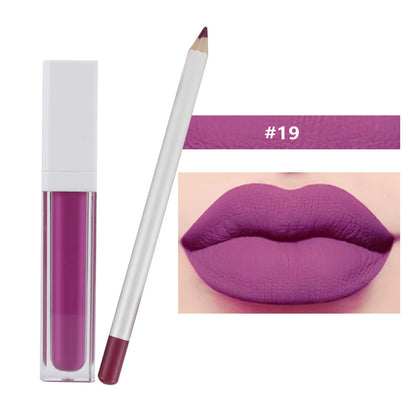 21 Color Liquid Lipstick & Lip Liner Set Matte Waterproof Long Lasting Vegan