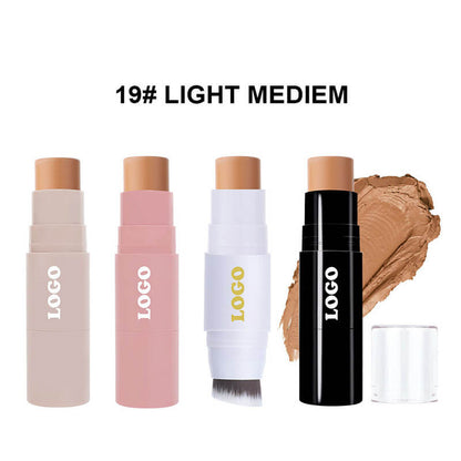 19 color concealer contour stick with brush waterproof full cover black tube