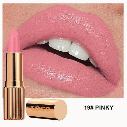 24 Color Matte Lipstick High Pigmented Long Lasting Waterproof Gold Tube
