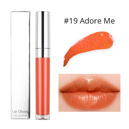 20 Color High Shine Lip Gloss Nude Lip Glaze High Pigmented Plumping Vegan