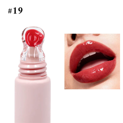 24 Color Peptide Lip Gloss Moisturizing Hydrating Lip Cream Squeeze Tube