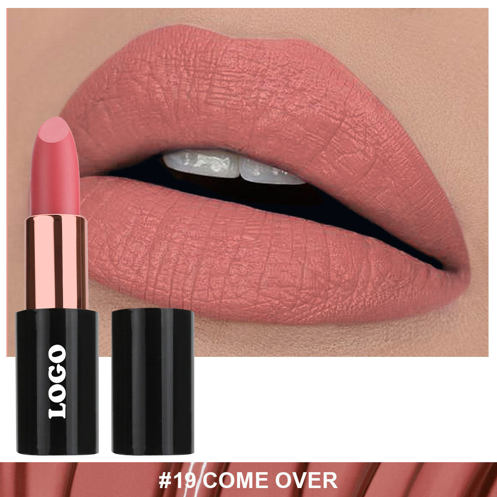 24 Color Matte Lipstick Nude No Dry Lips High Pigment Waterproof Magnetic Tube