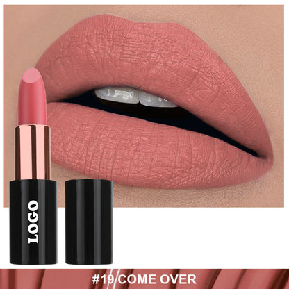 24 Color Matte Lipstick Nude No Dry Lips High Pigment Waterproof Magnetic Tube