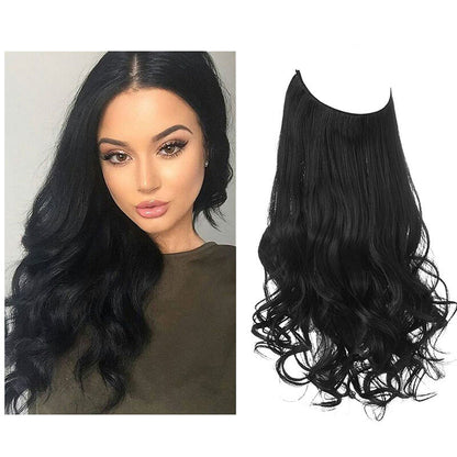 Women wigs hair extensions hair pieces fish line long curly chemical fiber