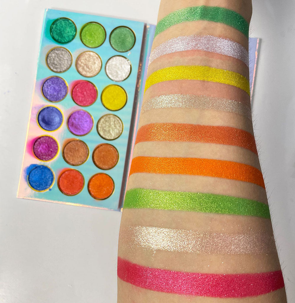 18 Color Shimmer Eyeshadow Palette High Pigmented Colorful Eye Shadow