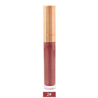6 color lip gloss nude shimmer high pigmented gold tube