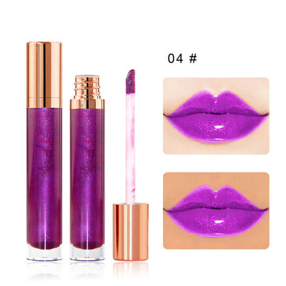 7 Color Lip Gloss Nude Shimmer Lip Glaze High Pigmented Vegan Gold Tube