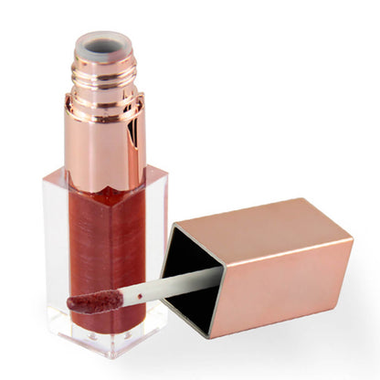 Tubo cuadrado de brillo de labios de 6 colores Nude Shimmer