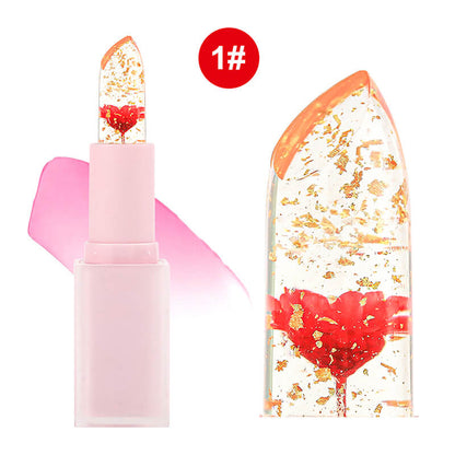 5 color lip balm flower lipstick color change hydrate long lasting