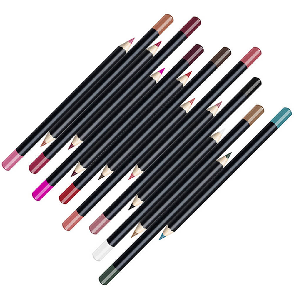 25 color lip liner matte lip color pencil black high pigmented private label