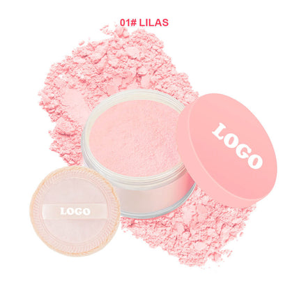 6-Color Blush Loose Powder Oil-Control Long-Lasting Waterproof Non-Caking Vegan