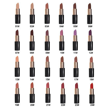 24 color matte lipstick moisturing vegan high pigmented