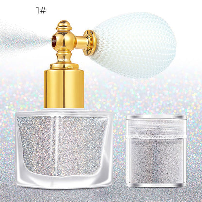 26 color highlighter powder glitter spray for face body hair (1 bottle of spray + 1 refill)