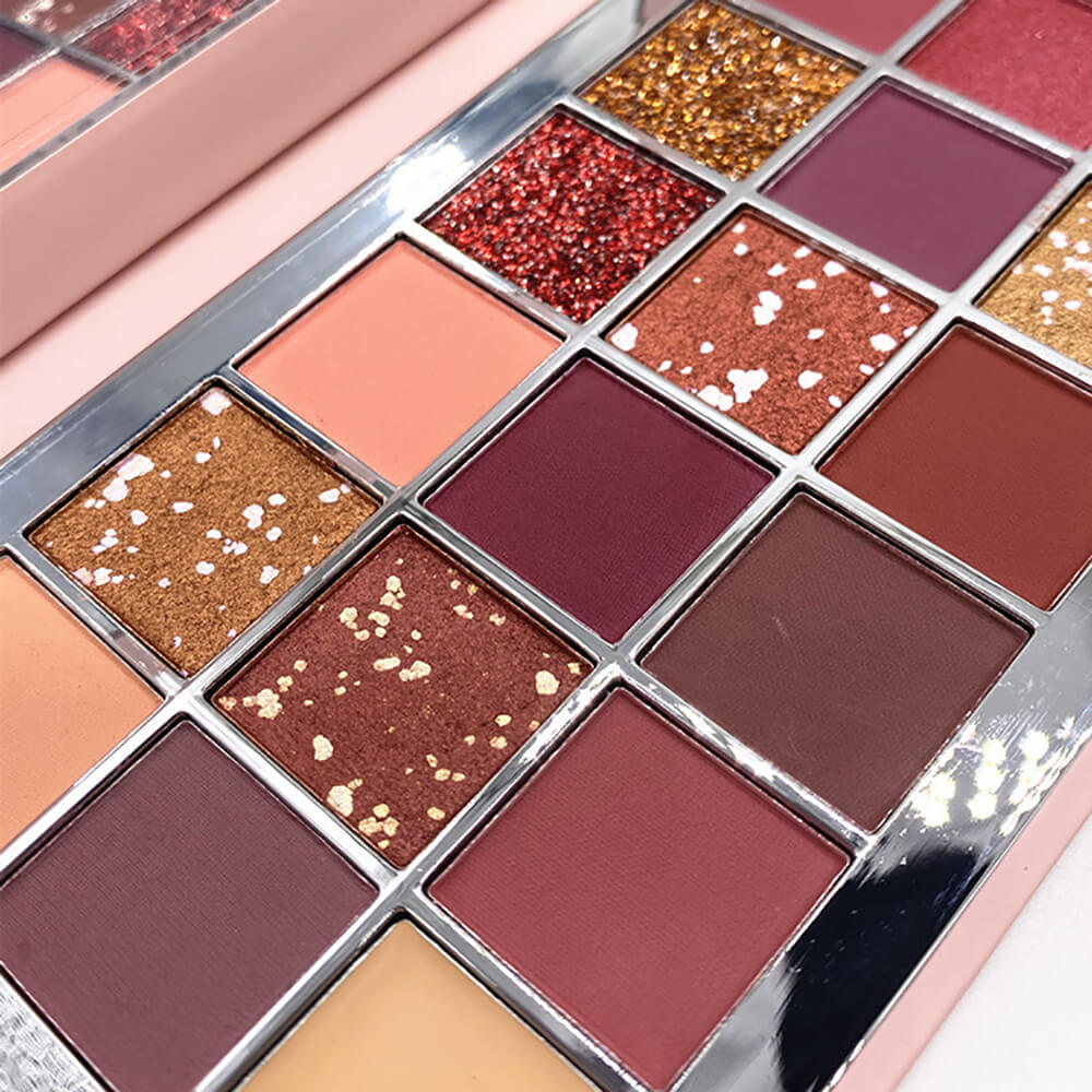 18 color eyeshadow palette desert rose dark color high pigmented