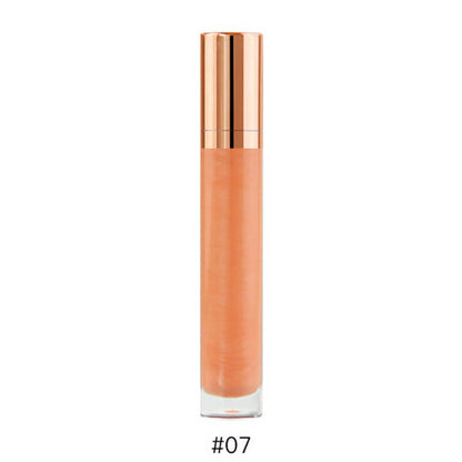7 color lip gloss nude shimmer high pigmented gold tube