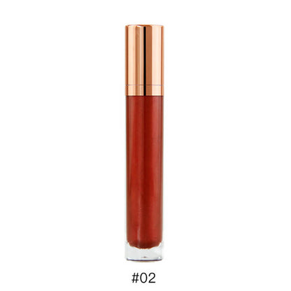 7 color lip gloss nude shimmer high pigmented gold tube