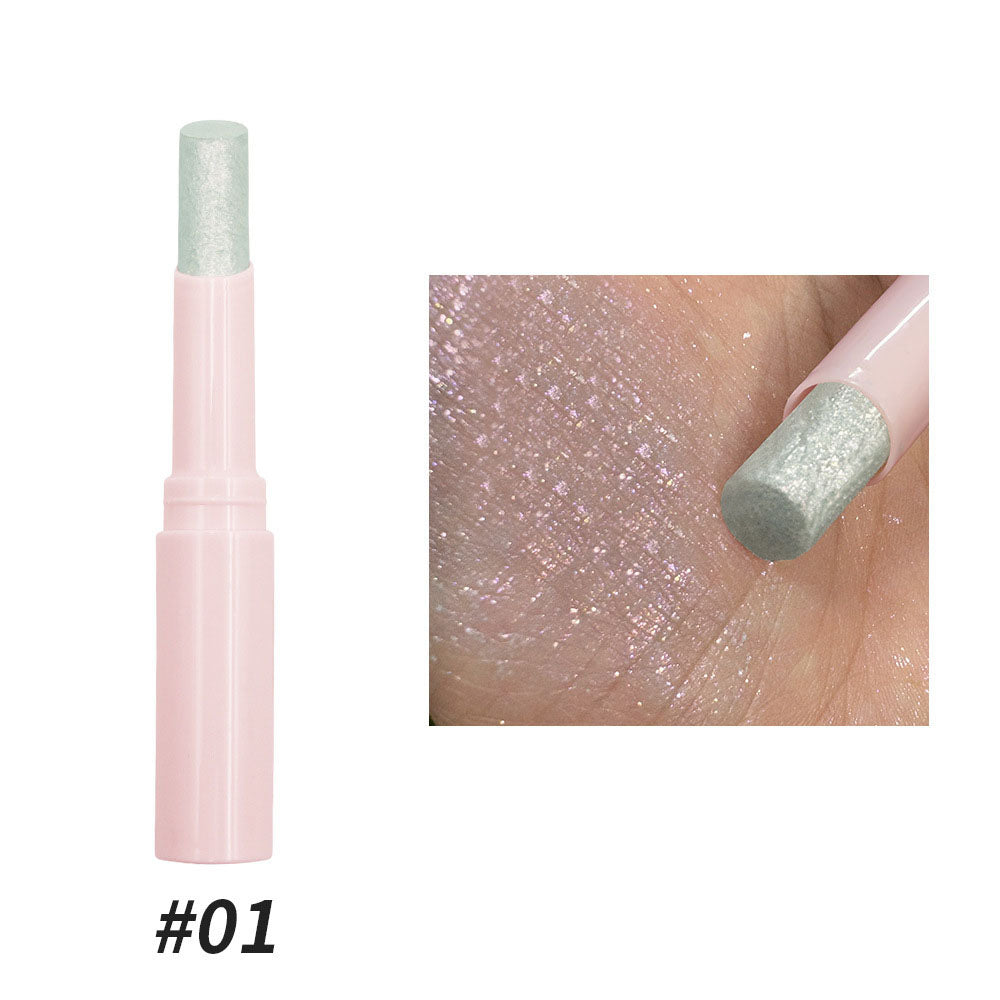 6-Color Jelly Eyeshadow Stick Pearlescent High Pigment Highlighter Stick Vegan