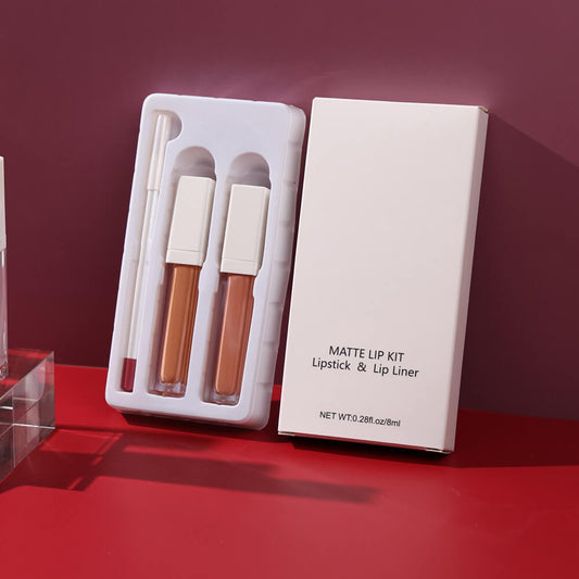 8 color 3-in-1 liquid lipstick set matte non-sticky high pigment