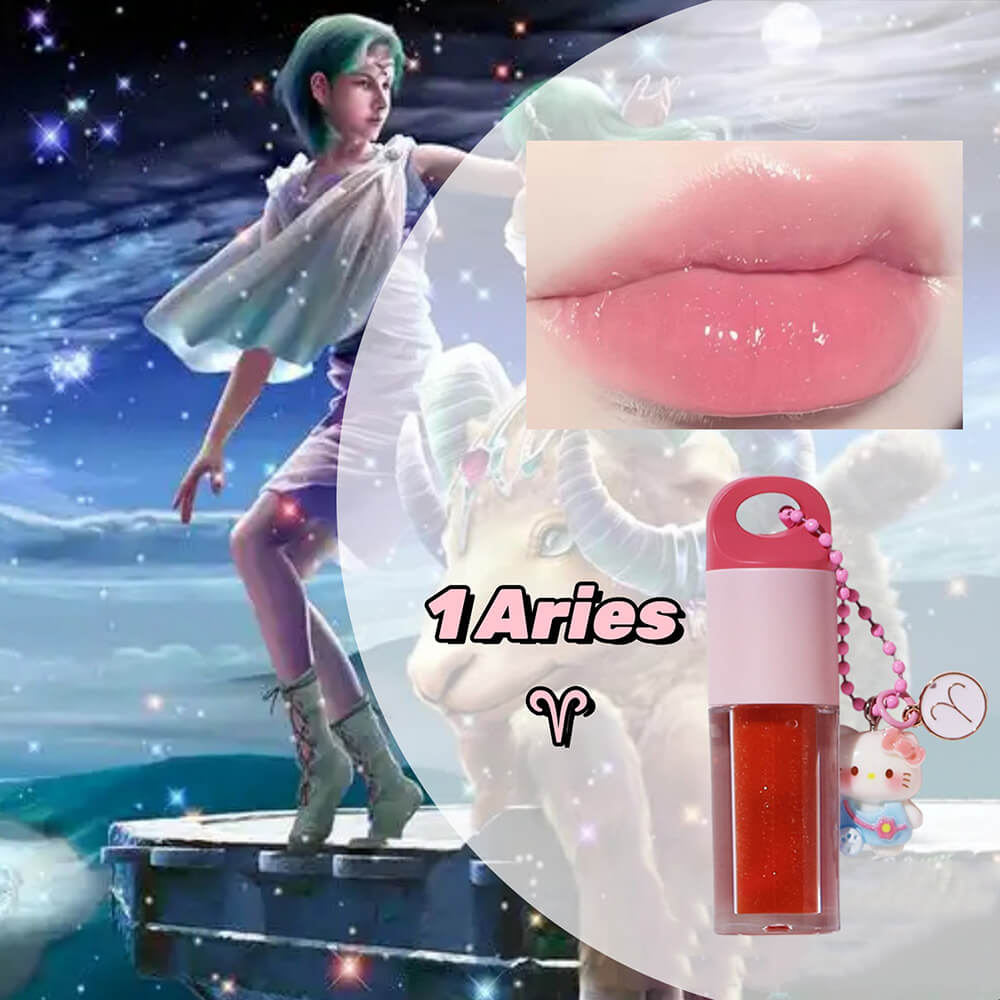 12 Magic Lip Oil Color-Changing Plumping Moisturizing Lip Gloss 12 Constellation Pendant
