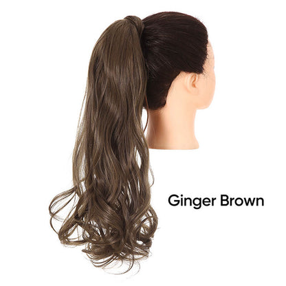 17 colors wigs hair extensions strapped ponytail long curly hair 50cm